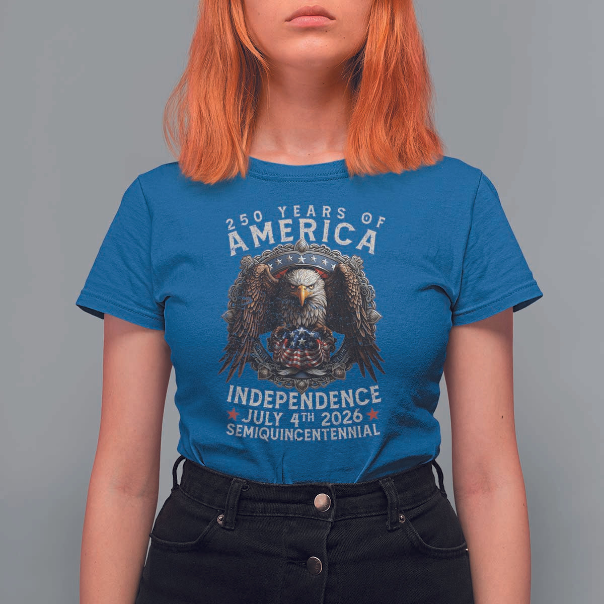 250 years Of America Independence T Shirt For Women 250th American Anniversary Bald Eagle - Wonder Print Shop