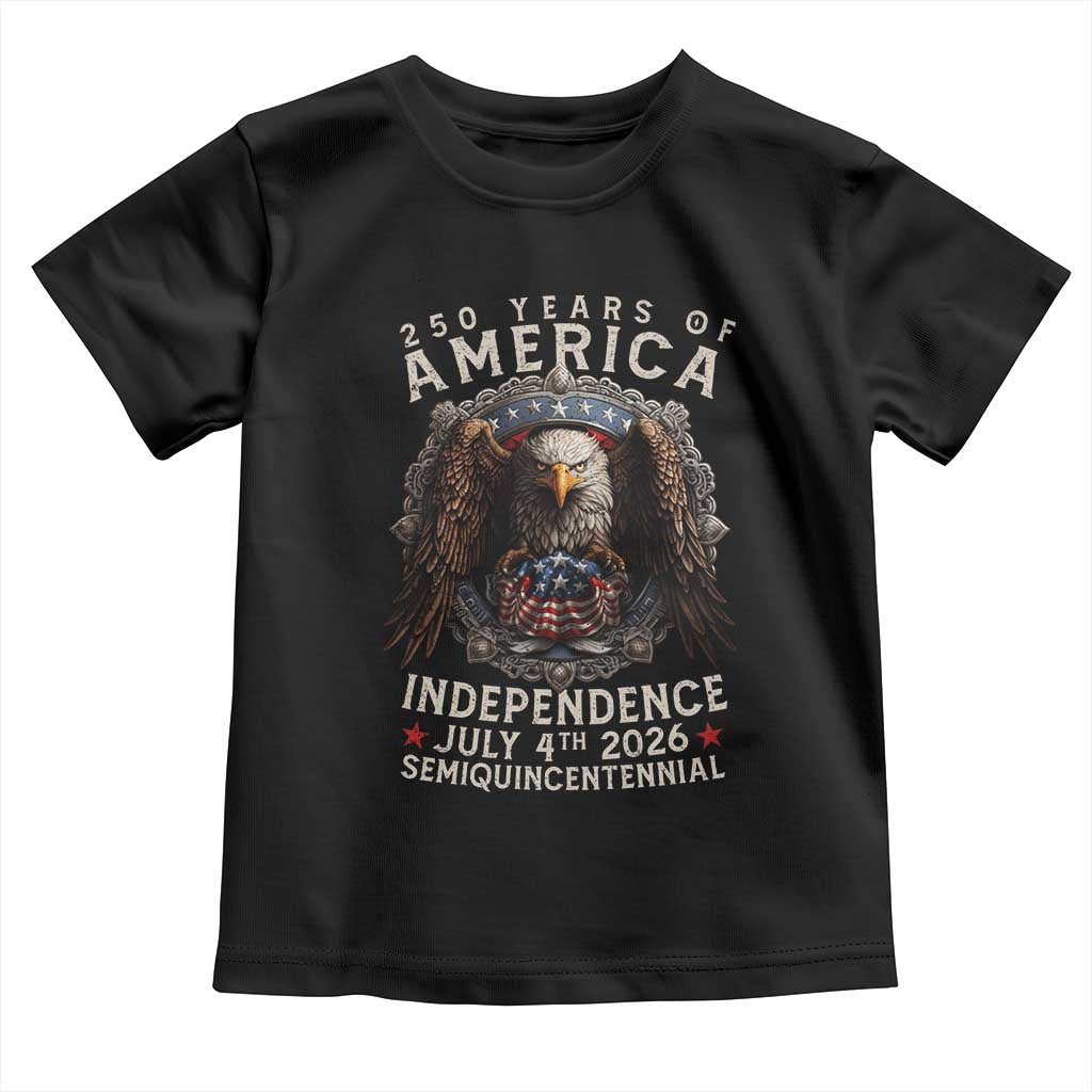250 years Of America Independence Toddler T Shirt 250th American Anniversary Bald Eagle - Wonder Print Shop