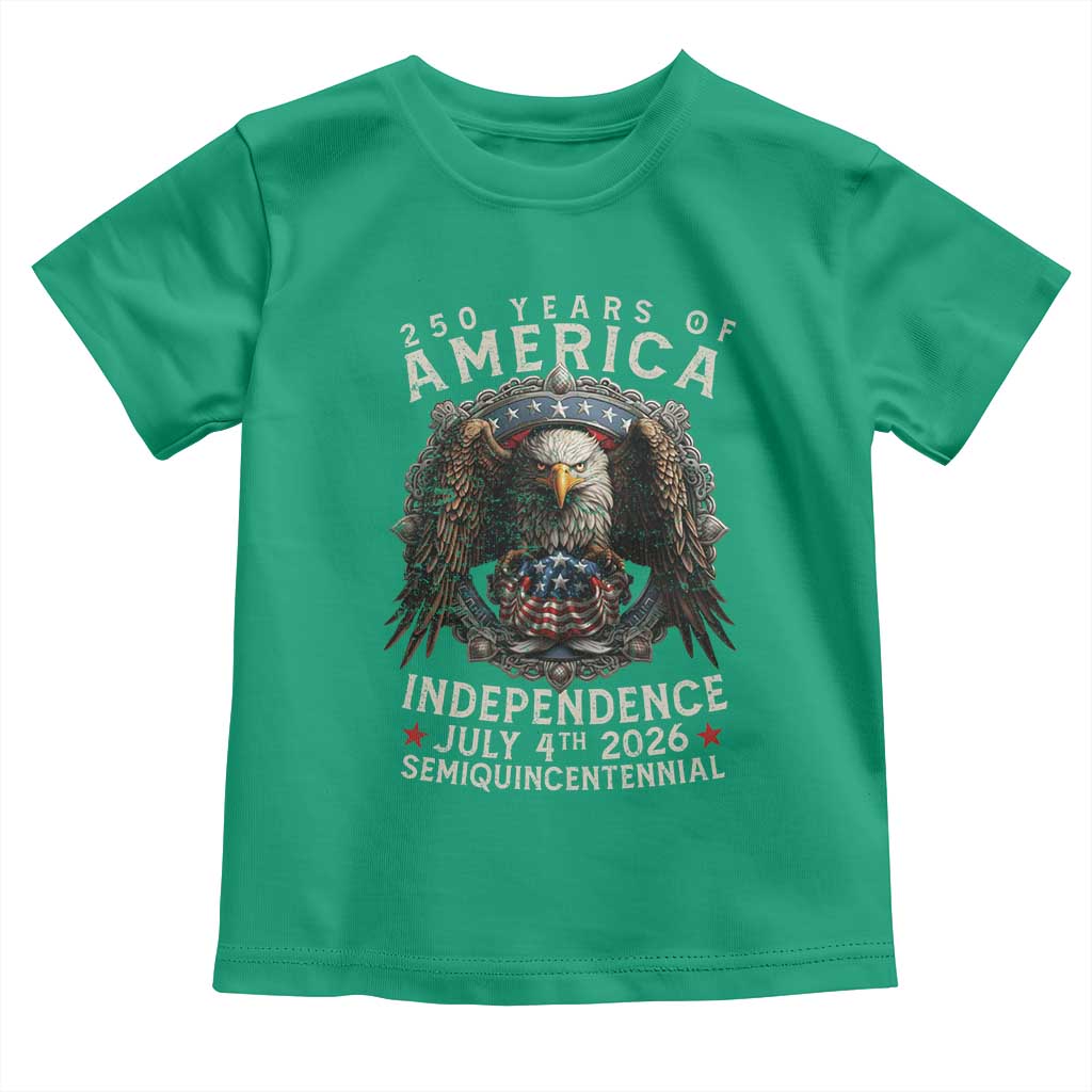 250 years Of America Independence Toddler T Shirt 250th American Anniversary Bald Eagle - Wonder Print Shop