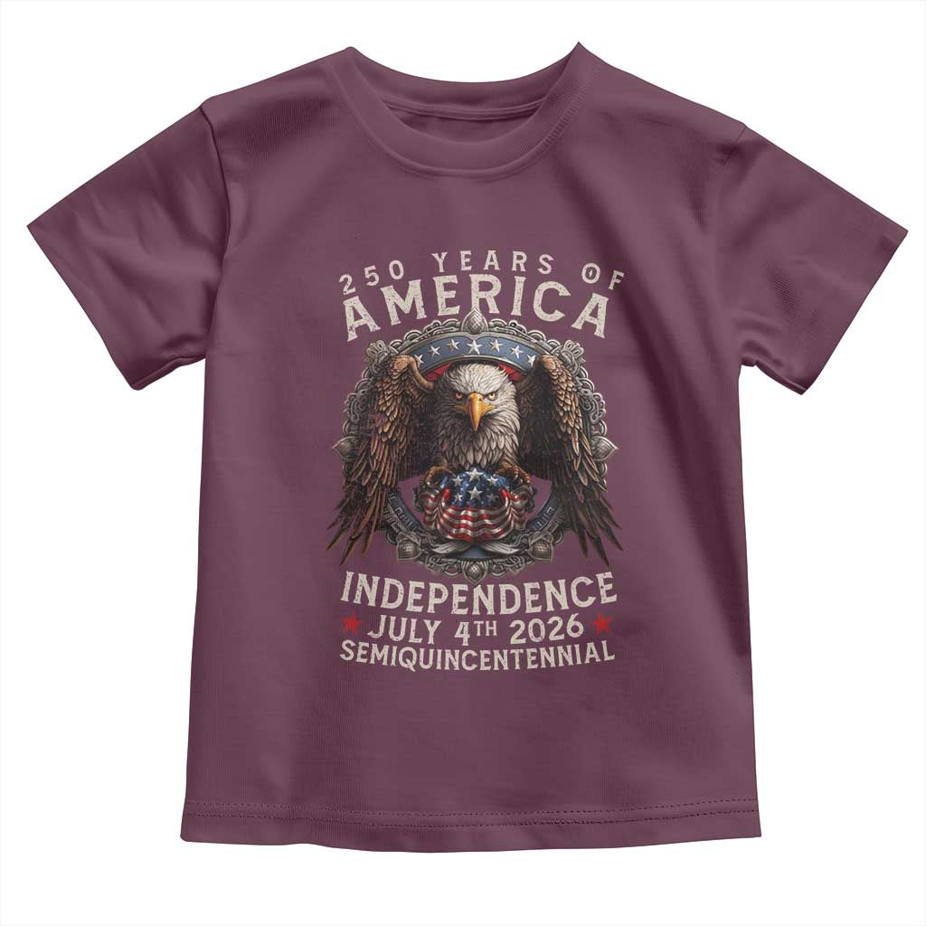 250 years Of America Independence Toddler T Shirt 250th American Anniversary Bald Eagle - Wonder Print Shop