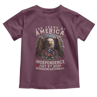 250 years Of America Independence Toddler T Shirt 250th American Anniversary Bald Eagle - Wonder Print Shop