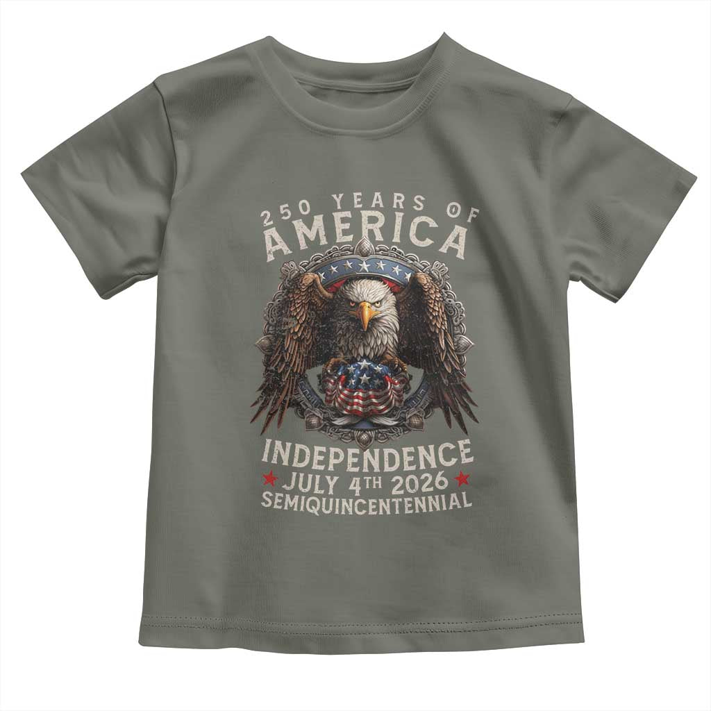 250 years Of America Independence Toddler T Shirt 250th American Anniversary Bald Eagle - Wonder Print Shop