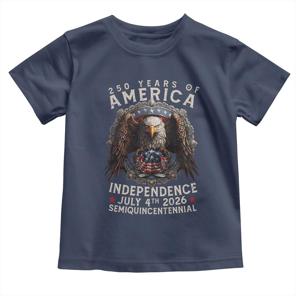 250 years Of America Independence Toddler T Shirt 250th American Anniversary Bald Eagle - Wonder Print Shop