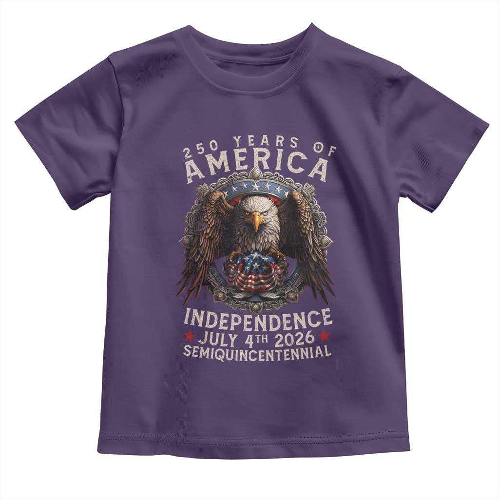 250 years Of America Independence Toddler T Shirt 250th American Anniversary Bald Eagle - Wonder Print Shop