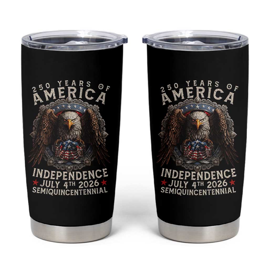 250 years Of America Independence Tumbler Cup 250th American Anniversary Bald Eagle - Wonder Print Shop