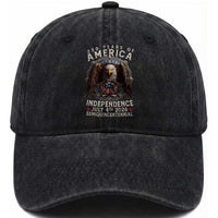 250 years Of America Independence Washed Cotton Baseball Cap 250th American Anniversary Bald Eagle