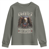 250 years Of America Independence Youth Sweatshirt 250th American Anniversary Bald Eagle - Wonder Print Shop