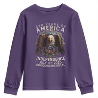 250 years Of America Independence Youth Sweatshirt 250th American Anniversary Bald Eagle - Wonder Print Shop