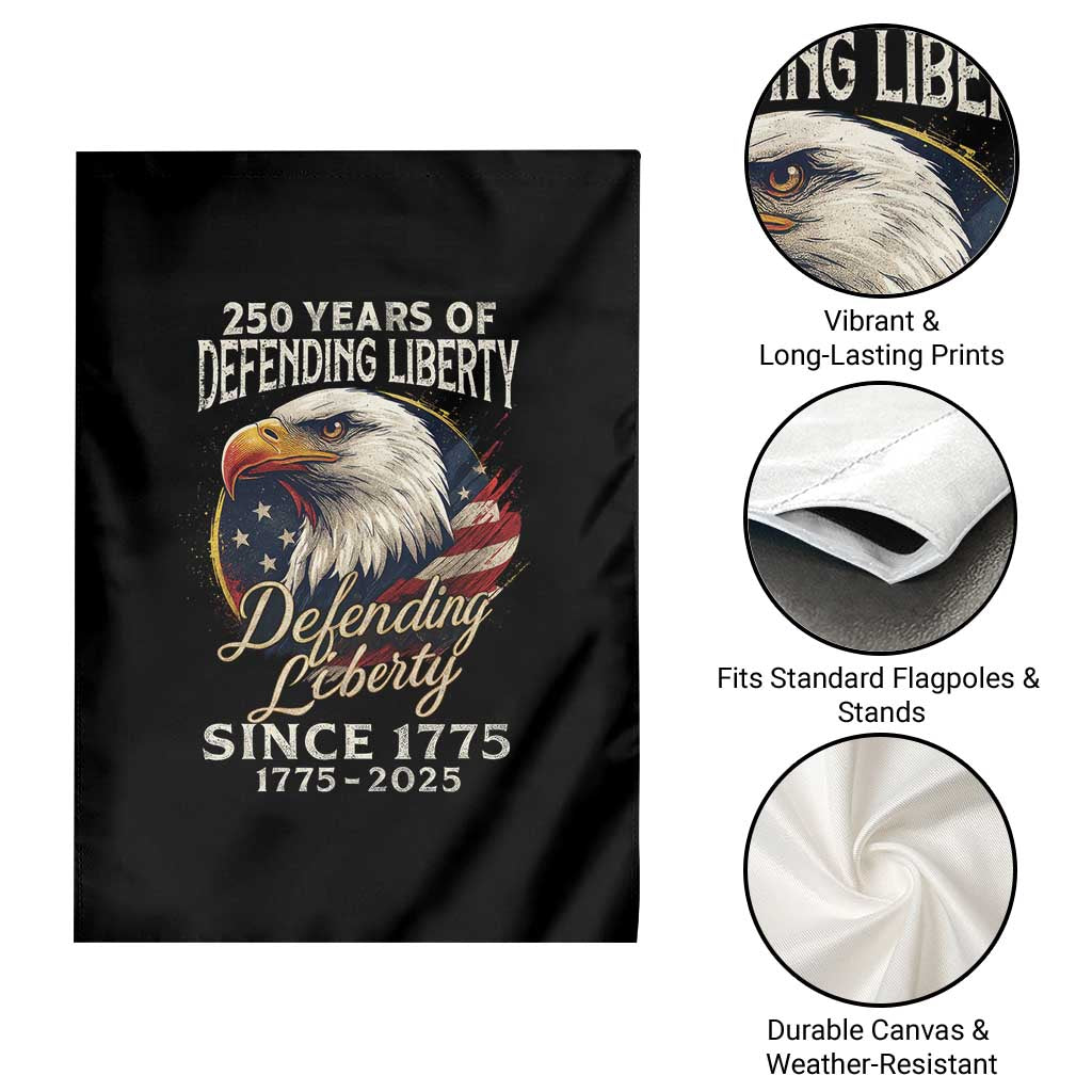 Patriotic USA Army Military 250th Anniversary Garden Flag 250 Years Of Defending Liberty Since 1775 - Wonder Print Shop