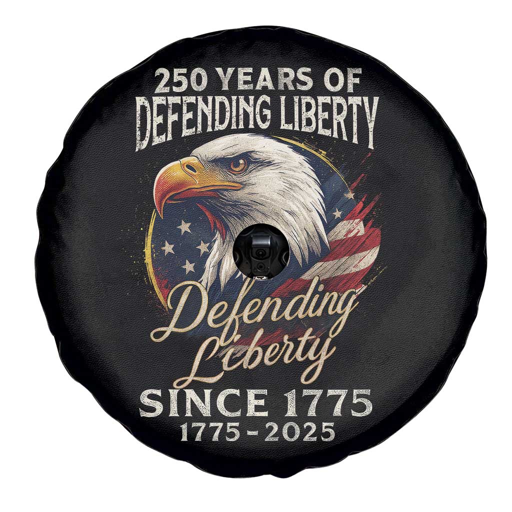 Patriotic USA Army Military 250th Anniversary Spare Tire Cover 250 Years Of Defending Liberty Since 1775 - Wonder Print Shop