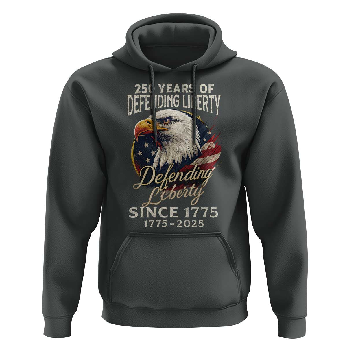 Patriotic USA Army Military 250th Anniversary Hoodie 250 Years Of Defending Liberty Since 1775 - Wonder Print Shop
