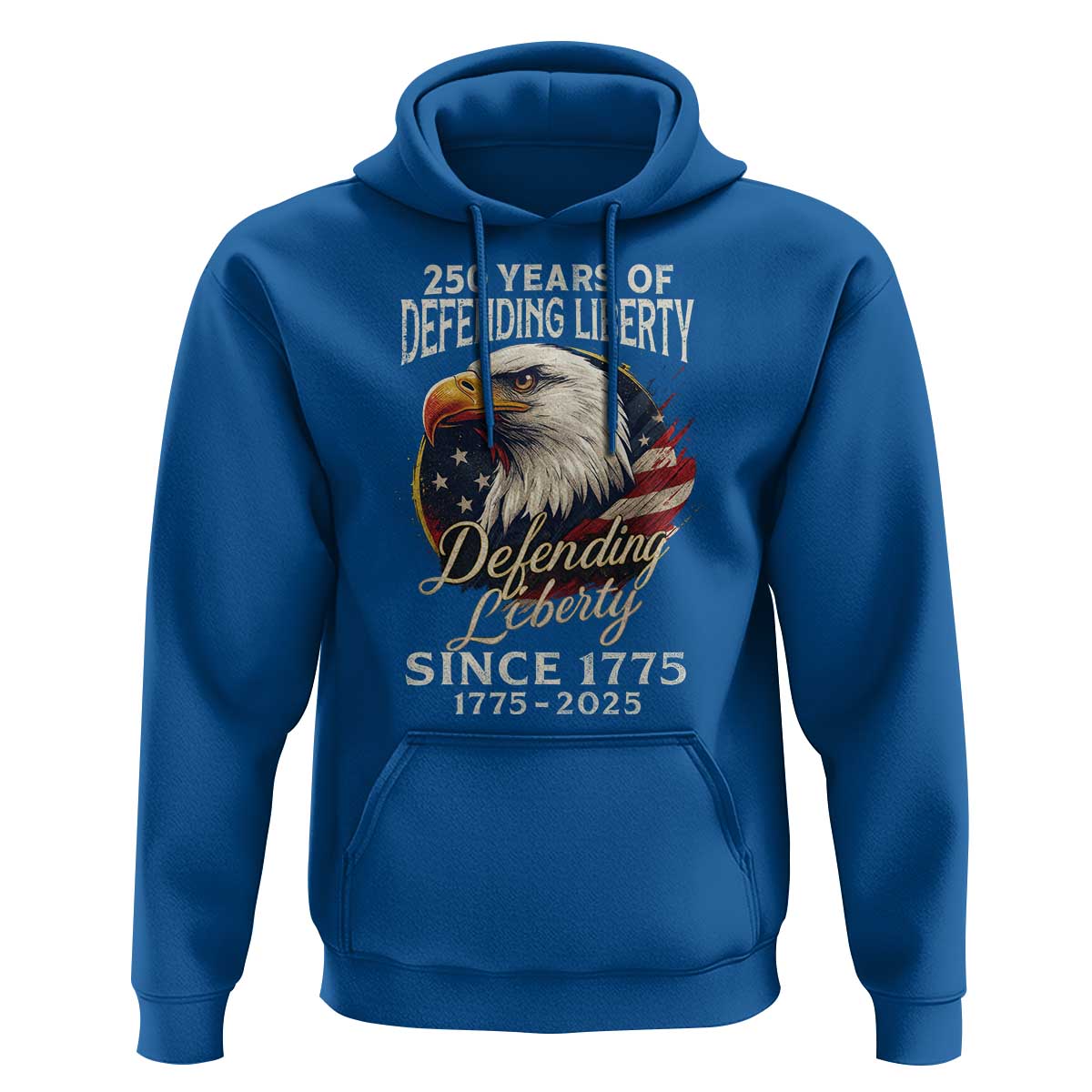Patriotic USA Army Military 250th Anniversary Hoodie 250 Years Of Defending Liberty Since 1775 - Wonder Print Shop