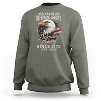 Patriotic USA Army Military 250th Anniversary Sweatshirt 250 Years Of Defending Liberty Since 1775 - Wonder Print Shop
