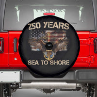 US Navy Military 250th Anniversary Spare Tire Cover 250 Years Sea To Shore Bald Eagle - Wonder Print Shop