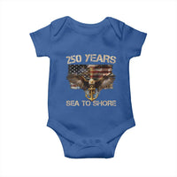 US Navy Military 250th Anniversary Baby Onesie 250 Years Sea To Shore Bald Eagle - Wonder Print Shop