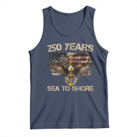 US Navy Military 250th Anniversary Tank Top 250 Years Sea To Shore Bald Eagle - Wonder Print Shop