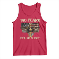 US Navy Military 250th Anniversary Tank Top 250 Years Sea To Shore Bald Eagle - Wonder Print Shop
