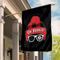 Funny Christmas Movie Garden Flag Oh Fudge Buffalo Plaid Printed Graphic Beanie Cap - Wonder Print Shop