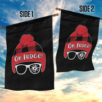 Funny Christmas Movie Garden Flag Oh Fudge Buffalo Plaid Printed Graphic Beanie Cap - Wonder Print Shop