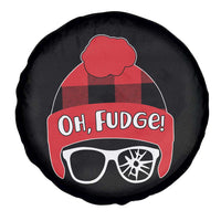 Funny Christmas Movie Spare Tire Cover Oh Fudge Buffalo Plaid Printed Graphic Beanie Cap - Wonder Print Shop