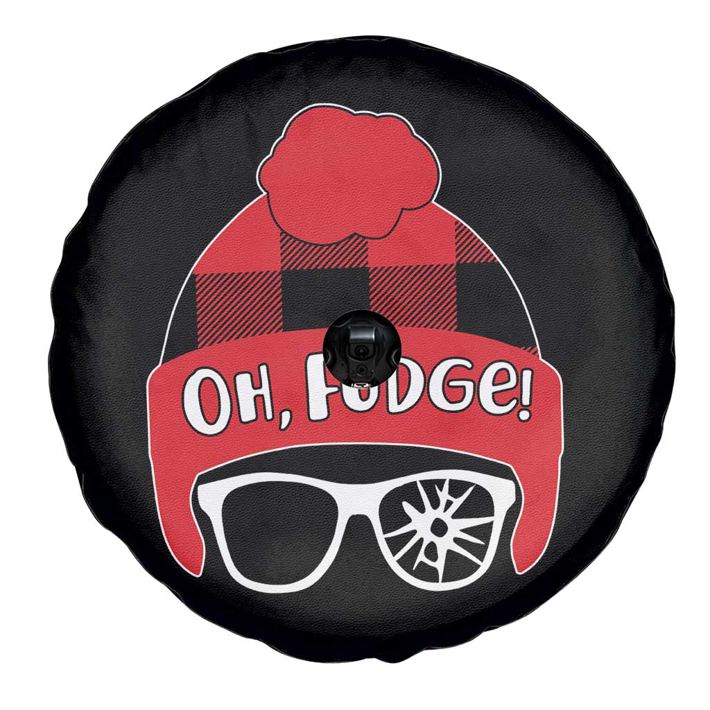 Funny Christmas Movie Spare Tire Cover Oh Fudge Buffalo Plaid Printed Graphic Beanie Cap - Wonder Print Shop