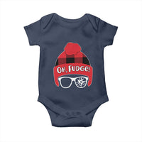 Funny Christmas Movie Baby Onesie Oh Fudge Buffalo Plaid Printed Graphic Beanie Cap - Wonder Print Shop