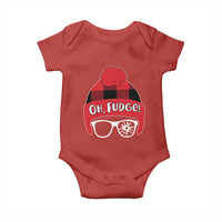 Funny Christmas Movie Baby Onesie Oh Fudge Buffalo Plaid Printed Graphic Beanie Cap - Wonder Print Shop