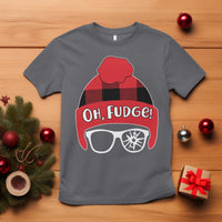 Funny Christmas Movie T Shirt Oh Fudge Buffalo Plaid Printed Graphic Beanie Cap - Wonder Print Shop