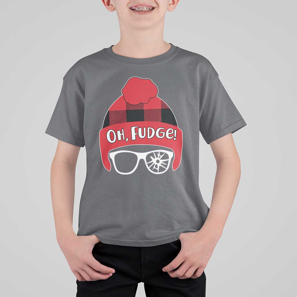 Funny Christmas Movie T Shirt For Kid Oh Fudge Buffalo Plaid Printed Graphic Beanie Cap - Wonder Print Shop