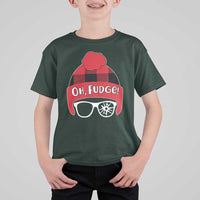 Funny Christmas Movie T Shirt For Kid Oh Fudge Buffalo Plaid Printed Graphic Beanie Cap - Wonder Print Shop