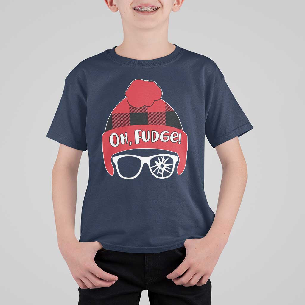 Funny Christmas Movie T Shirt For Kid Oh Fudge Buffalo Plaid Printed Graphic Beanie Cap - Wonder Print Shop