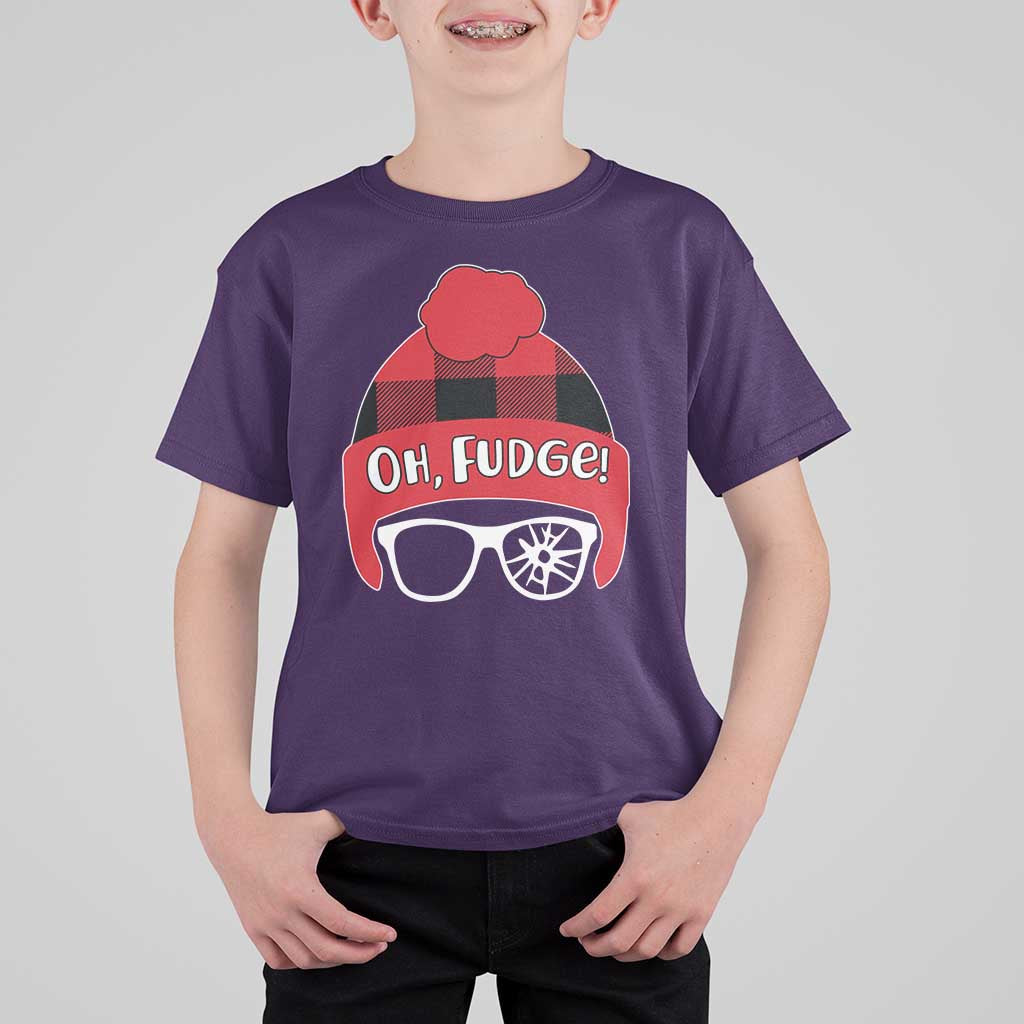Funny Christmas Movie T Shirt For Kid Oh Fudge Buffalo Plaid Printed Graphic Beanie Cap - Wonder Print Shop