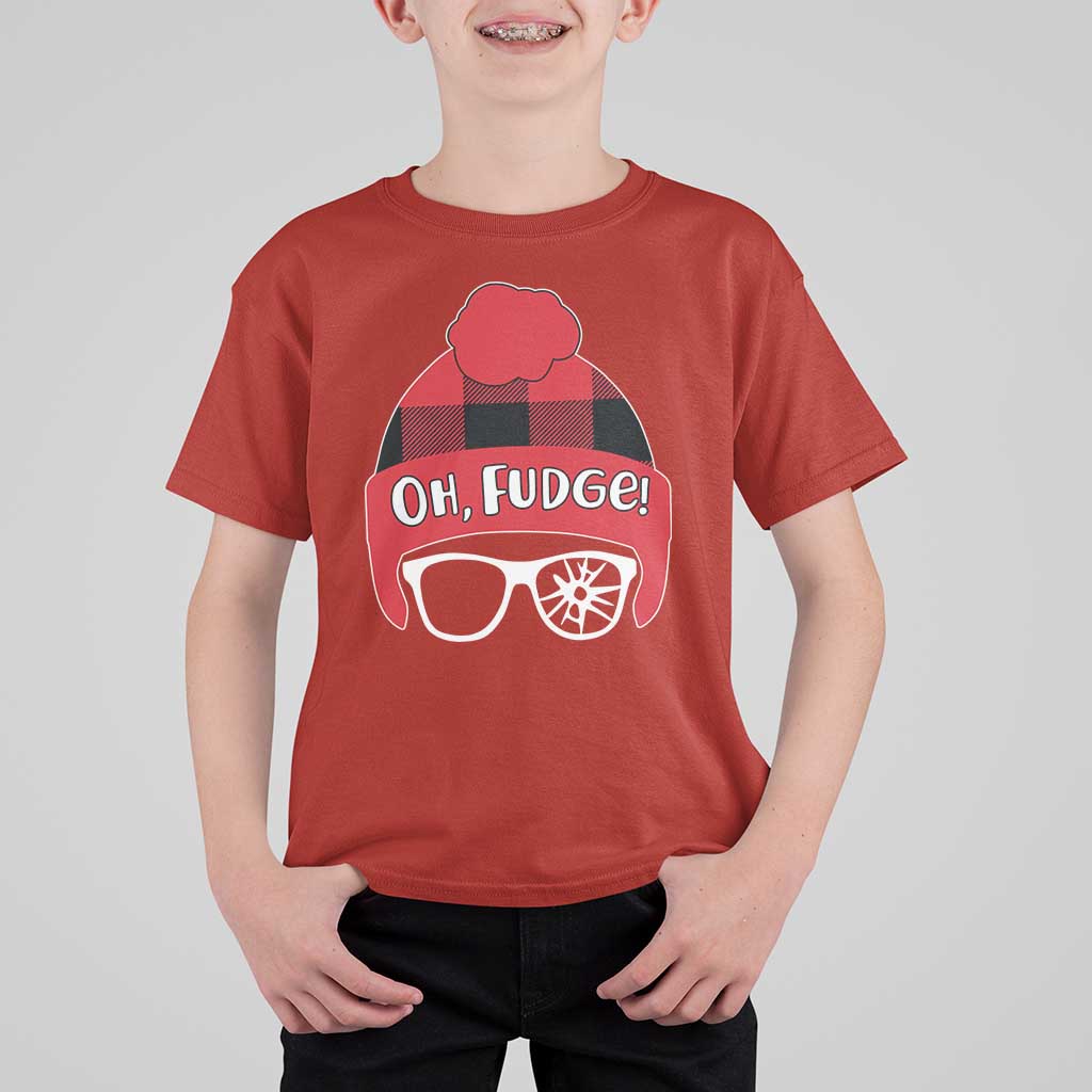 Funny Christmas Movie T Shirt For Kid Oh Fudge Buffalo Plaid Printed Graphic Beanie Cap - Wonder Print Shop
