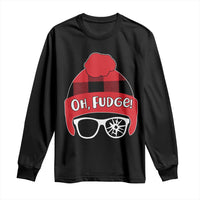 Funny Christmas Movie Long Sleeve Shirt Oh Fudge Buffalo Plaid Printed Graphic Beanie Cap - Wonder Print Shop