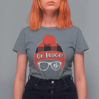 Funny Christmas Movie T Shirt For Women Oh Fudge Buffalo Plaid Printed Graphic Beanie Cap - Wonder Print Shop