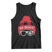 Funny Christmas Movie Tank Top Oh Fudge Buffalo Plaid Printed Graphic Beanie Cap - Wonder Print Shop