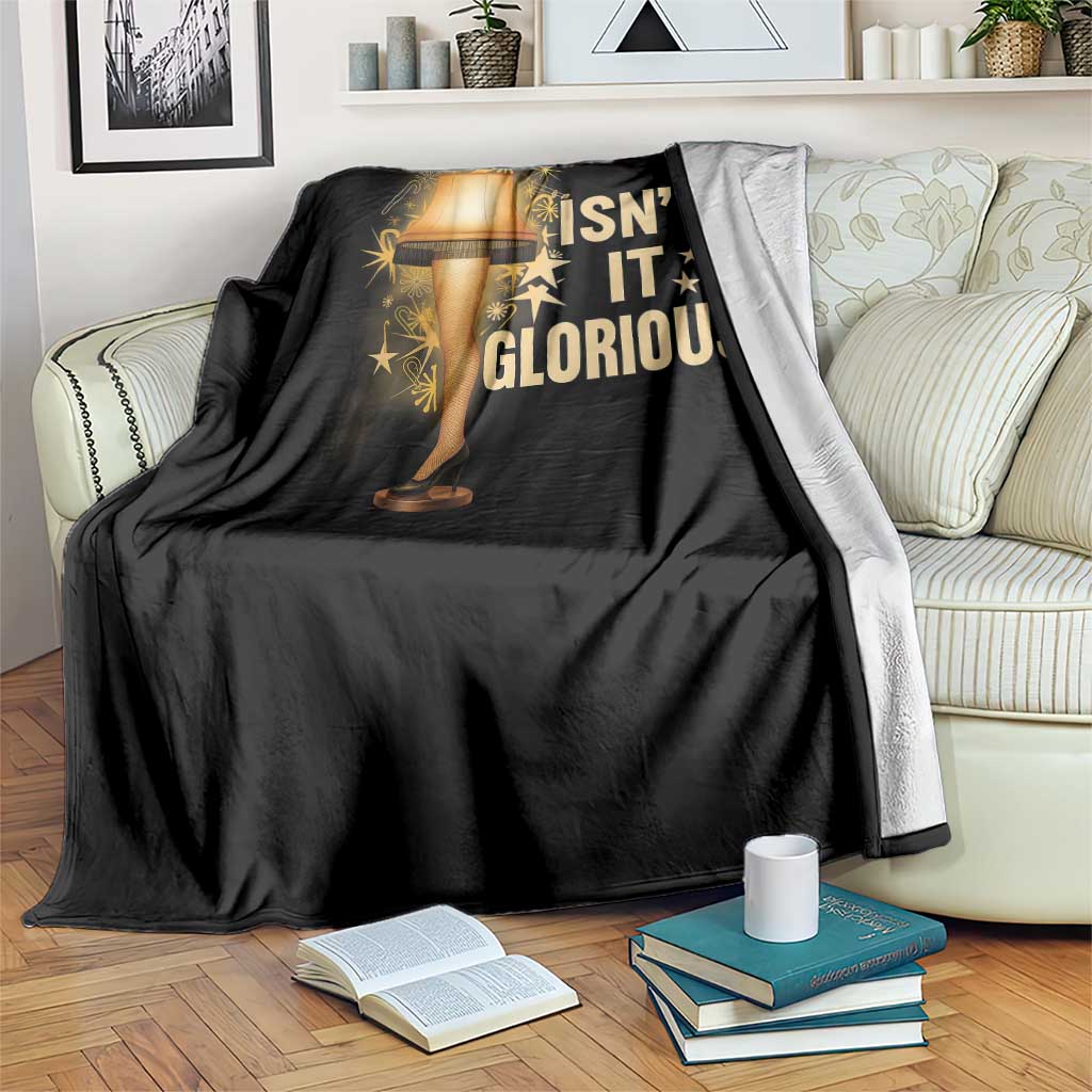 Funny Christmas Movie Leg Lamp Throw Blanket Isnt It Glorious - Wonder Print Shop