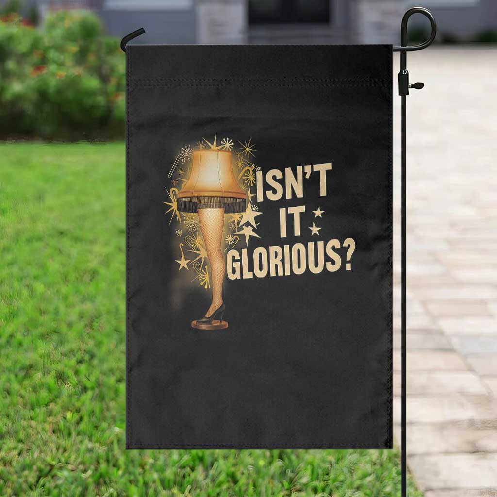 Funny Christmas Movie Leg Lamp Garden Flag Isnt It Glorious - Wonder Print Shop