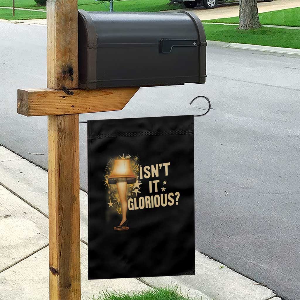 Funny Christmas Movie Leg Lamp Garden Flag Isnt It Glorious - Wonder Print Shop