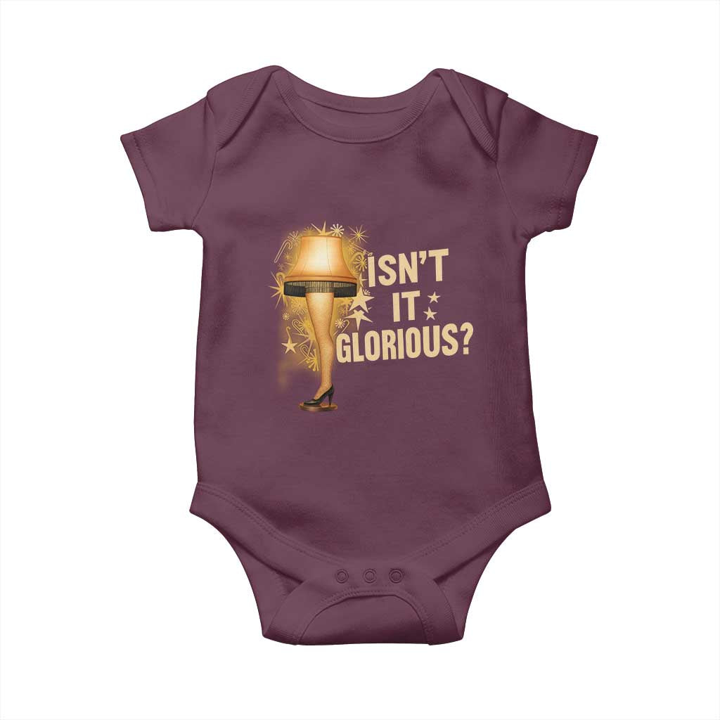 Funny Christmas Movie Leg Lamp Baby Onesie Isnt It Glorious - Wonder Print Shop