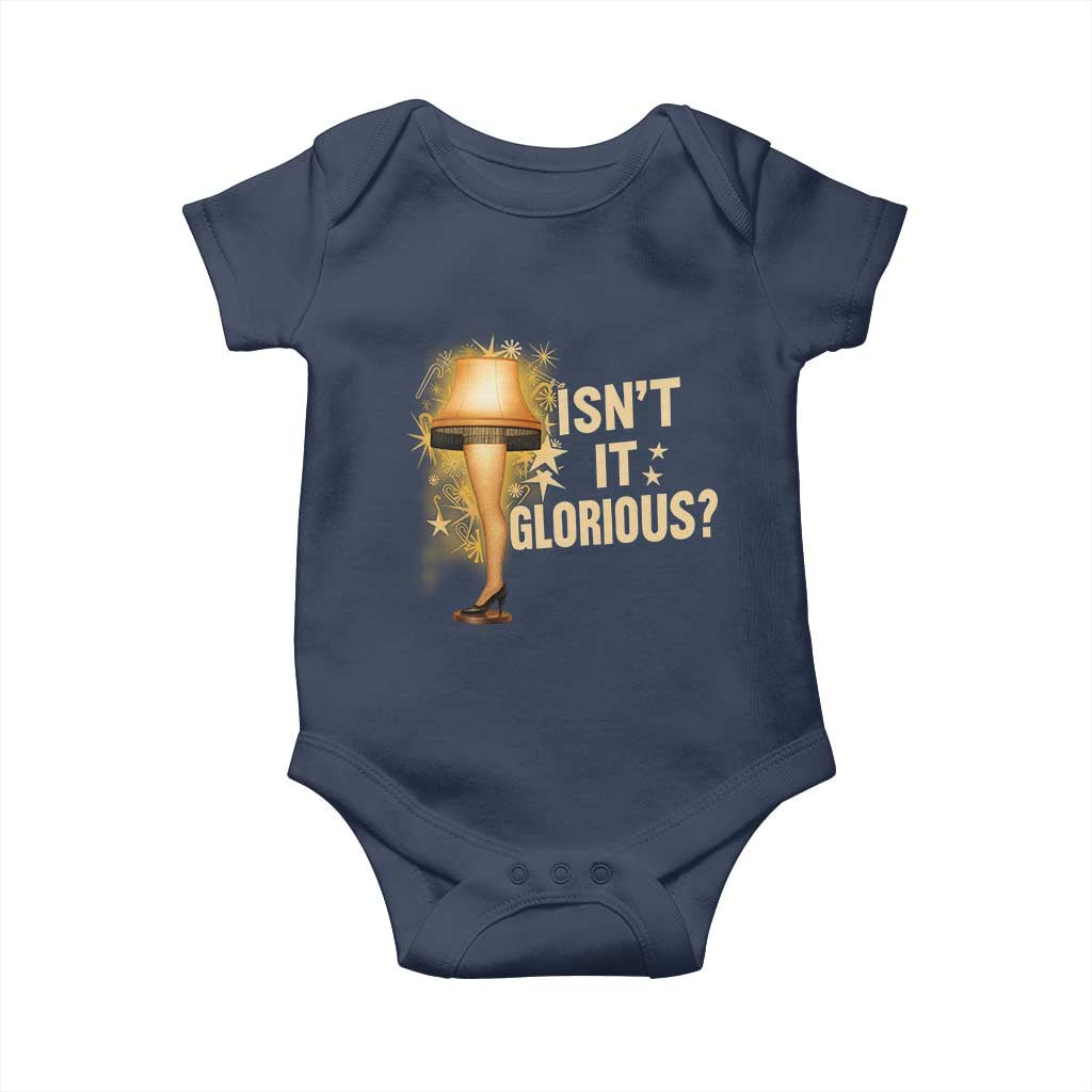 Funny Christmas Movie Leg Lamp Baby Onesie Isnt It Glorious - Wonder Print Shop