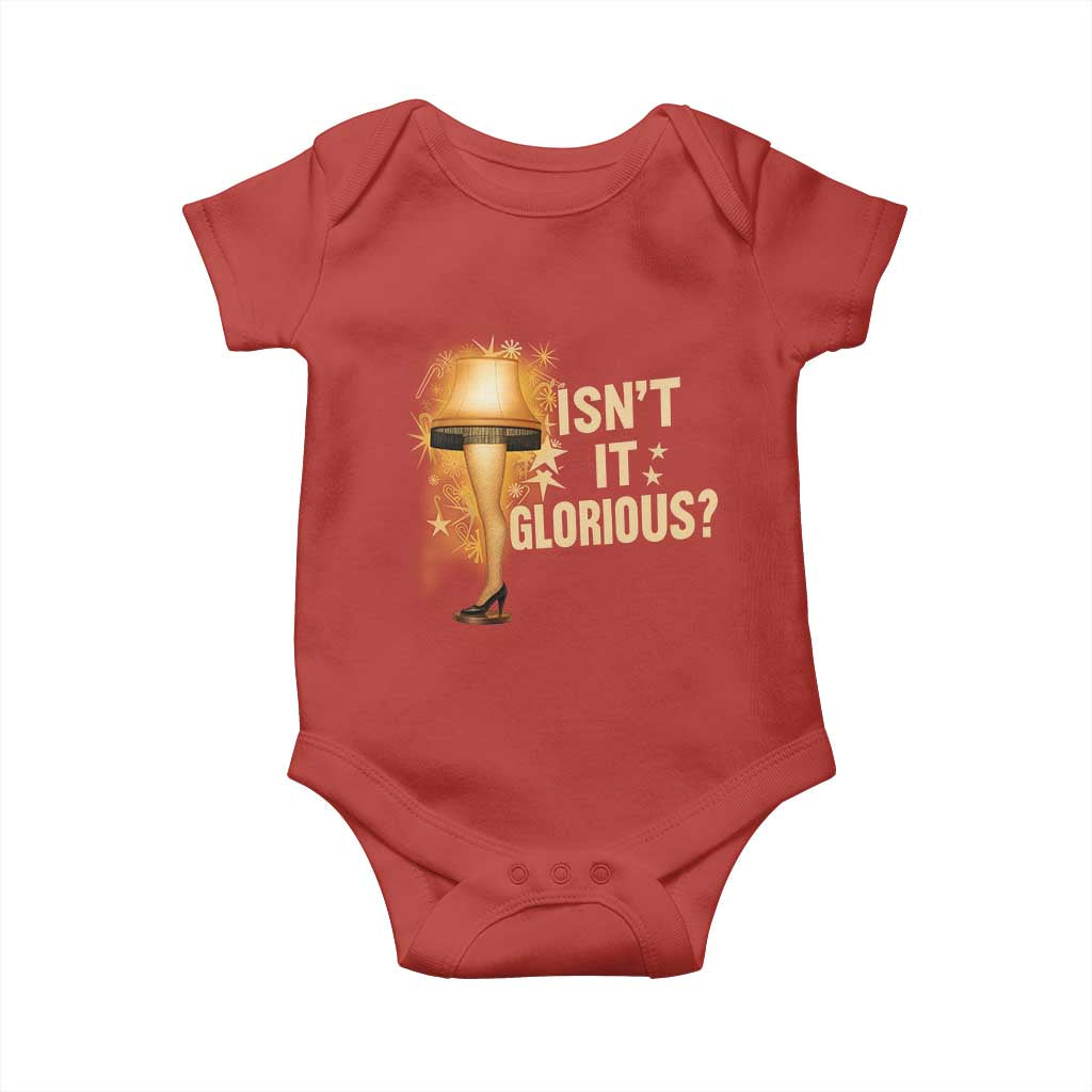 Funny Christmas Movie Leg Lamp Baby Onesie Isnt It Glorious - Wonder Print Shop