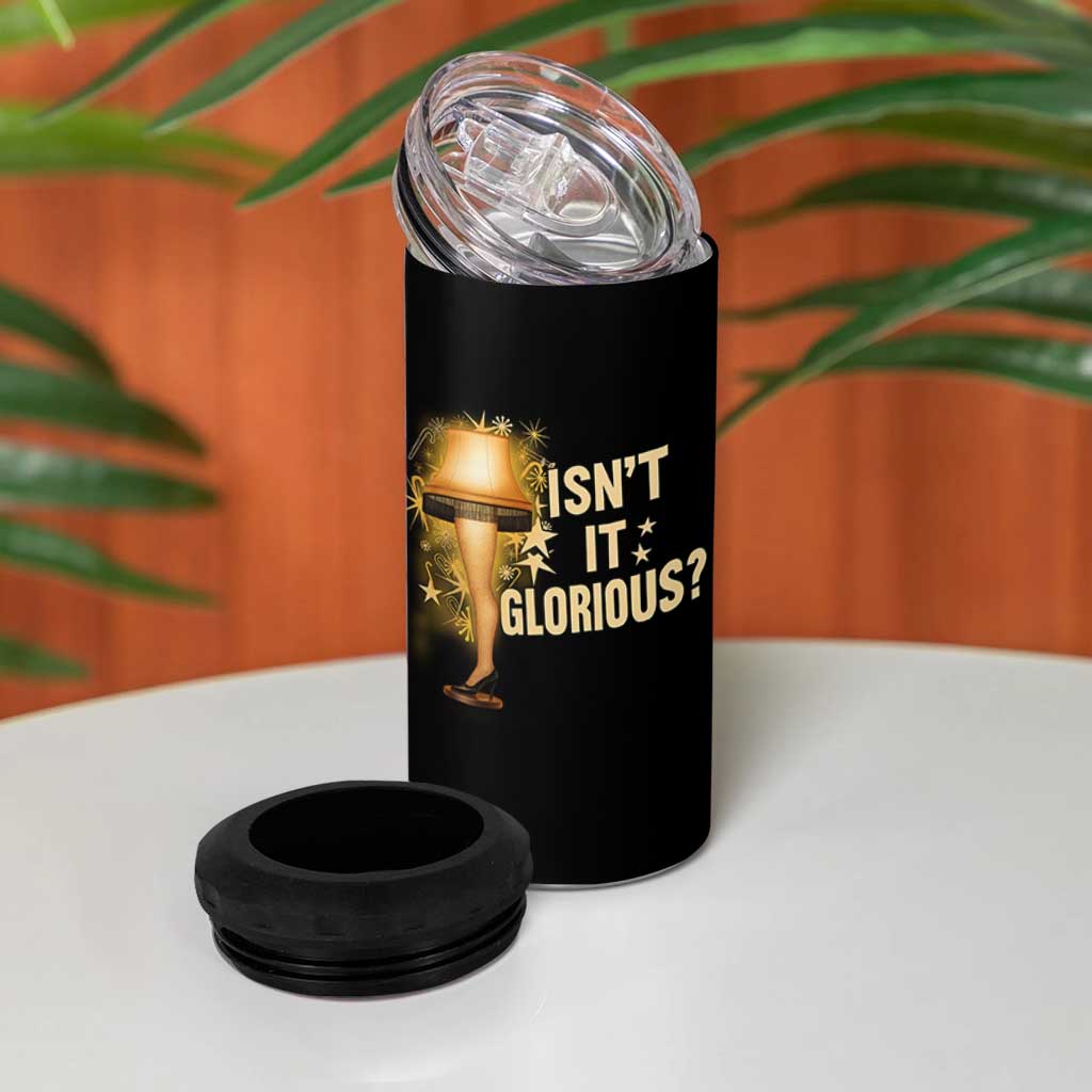Funny Christmas Movie Leg Lamp 4 in 1 Can Cooler Tumbler Isnt It Glorious - Wonder Print Shop