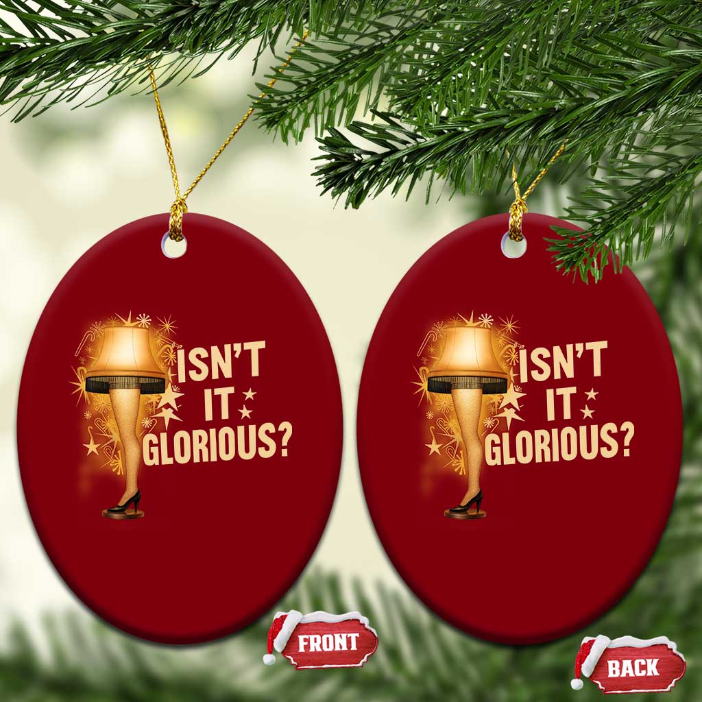 Funny Christmas Movie Leg Lamp Ceramic Ornament Isnt It Glorious - Wonder Print Shop