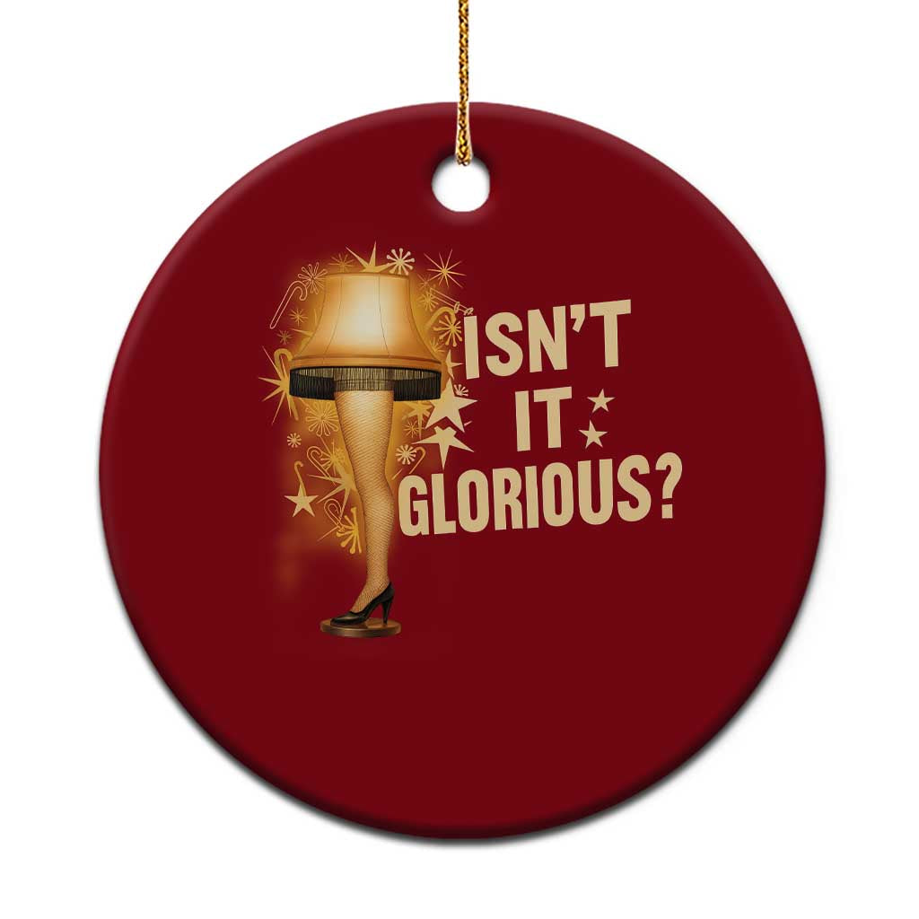 Funny Christmas Movie Leg Lamp Ceramic Ornament Isnt It Glorious - Wonder Print Shop