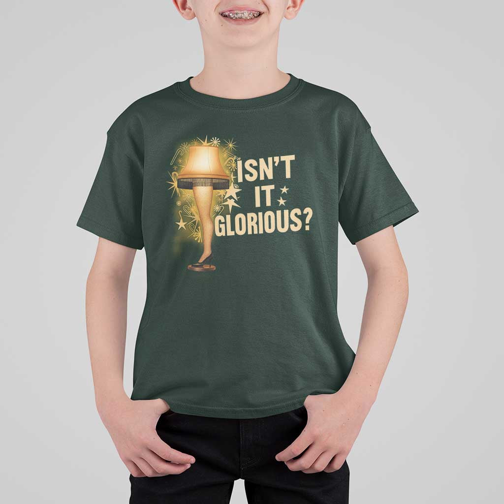 Funny Christmas Movie Leg Lamp T Shirt For Kid Isnt It Glorious - Wonder Print Shop