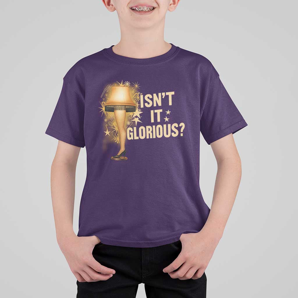 Funny Christmas Movie Leg Lamp T Shirt For Kid Isnt It Glorious - Wonder Print Shop