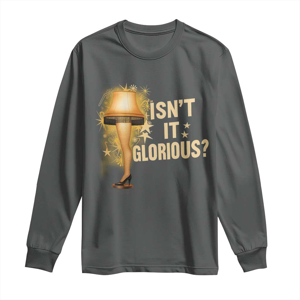 Funny Christmas Movie Leg Lamp Long Sleeve Shirt Isnt It Glorious - Wonder Print Shop