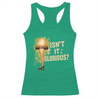 Funny Christmas Movie Leg Lamp Racerback Tank Top Isnt It Glorious - Wonder Print Shop