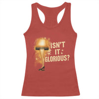 Funny Christmas Movie Leg Lamp Racerback Tank Top Isnt It Glorious - Wonder Print Shop